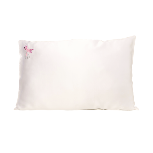 Silk Pillowcase - Embroidered - Lady Dragonfly